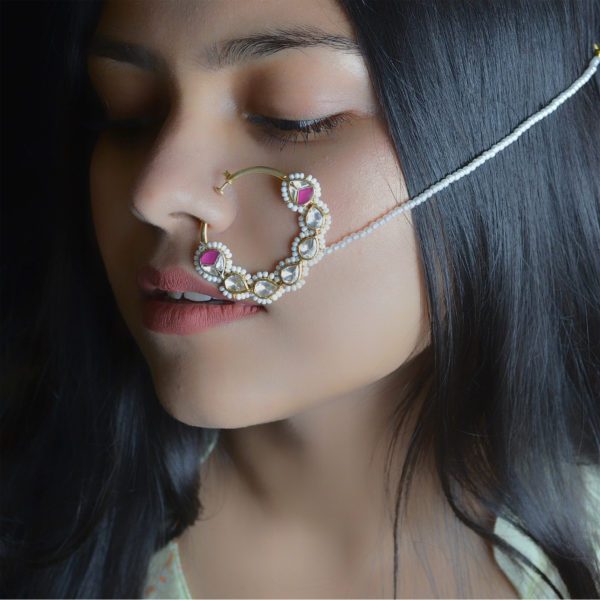 Gorgeous silver nath | Nose accessory