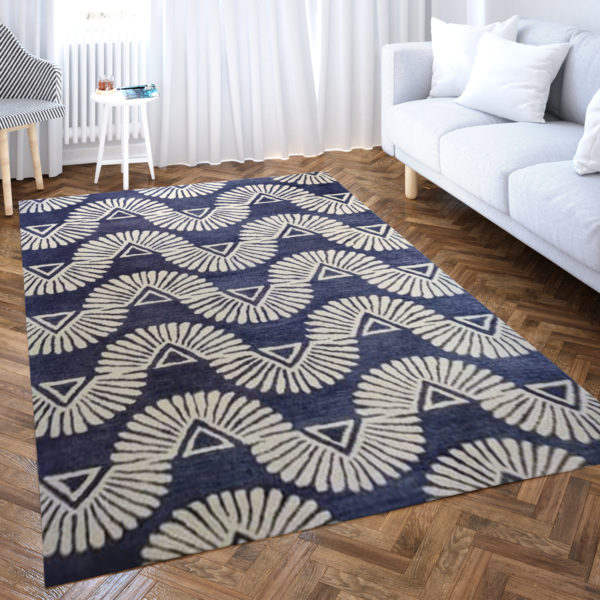 Waves Shaped Designs Rug | Beautiful Hand Tufted Rug