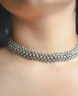 Ravishing SIlver Choker | Trendy silver choker