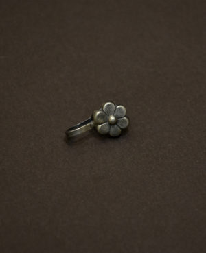 Elegant silver Nose Clip | Floral nosepin