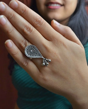 Leaf design silver ring | Trendy silver ring