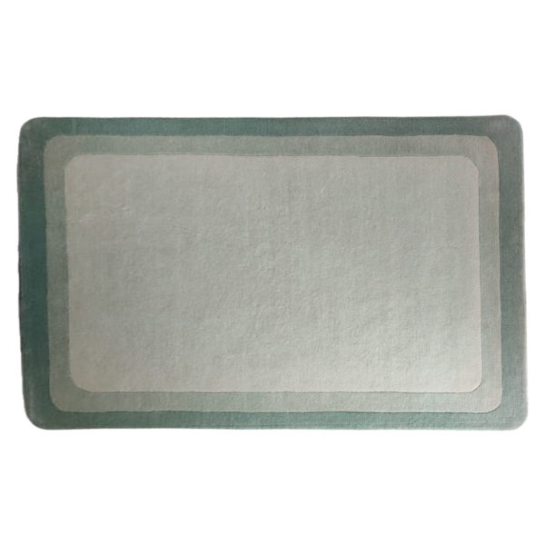 Green shades rug | cotton wool tufted soft rug