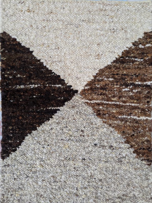 Multi-Colour Triangle Cotton-Wool Rug for Home Decor