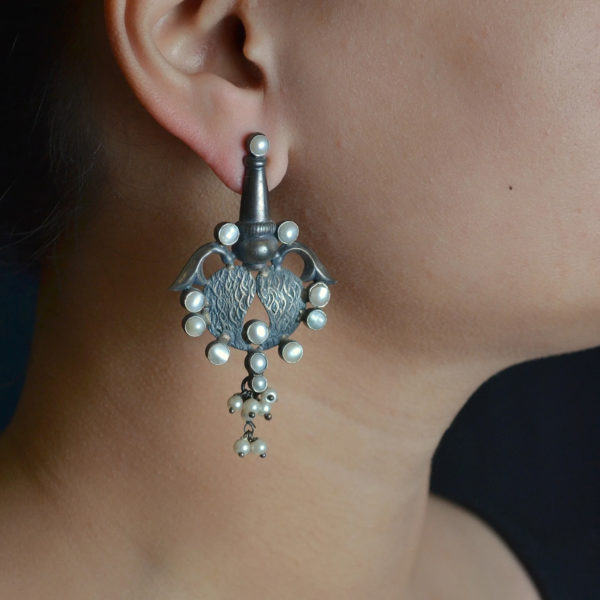 pearl Silver Classy earring