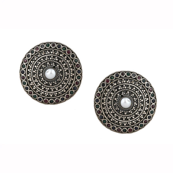 Designer ear stud | Temple ceiling motif ear stud