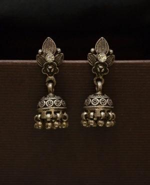 Leaf stud jhumki | Striking ear stud