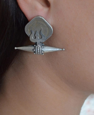 Trisul Silver Earring | Silver Stud