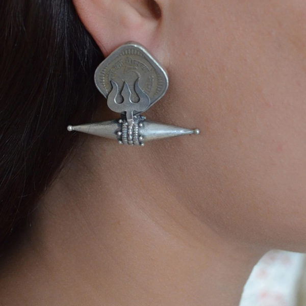 Trisul Silver Earring | Silver Stud