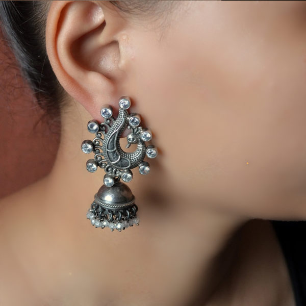 Shiny Silver earring | SIlver Jhumki