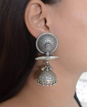 Fine artistic Design silver Jhumki