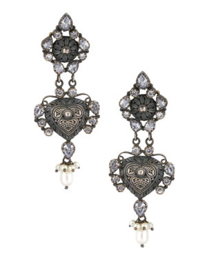 SIlver earring Stone Elegance