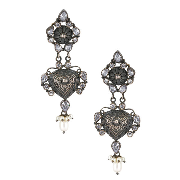 SIlver earring Stone Elegance