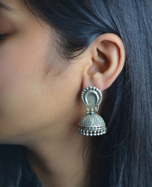 jHUMKI STYLE silver earring