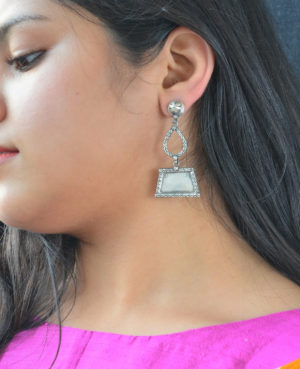 Silver earring | Beautiful silver dangler