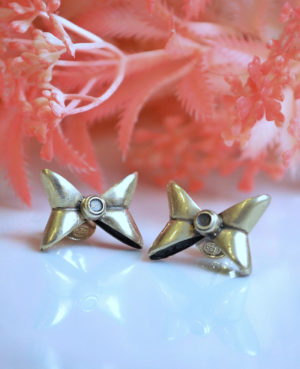 Mini Bow Silver ear stud