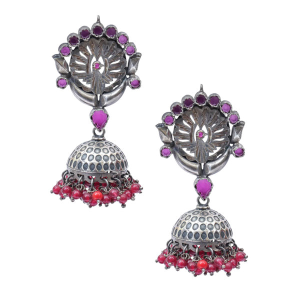 Colorful silver jhumki | Fancy jhumki