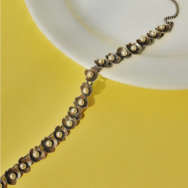 Silver Choker With Pearls | Ravishing Silver Choker