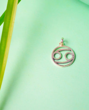 Cancer Zodiac Silver Pendant | Zodiac sign Silver Neckpiece