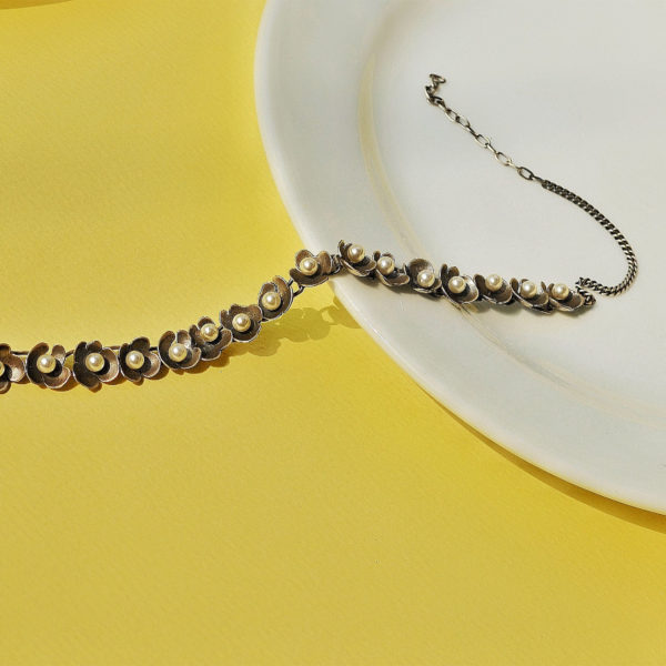 Silver Choker With Pearls | Ravishing Silver Choker