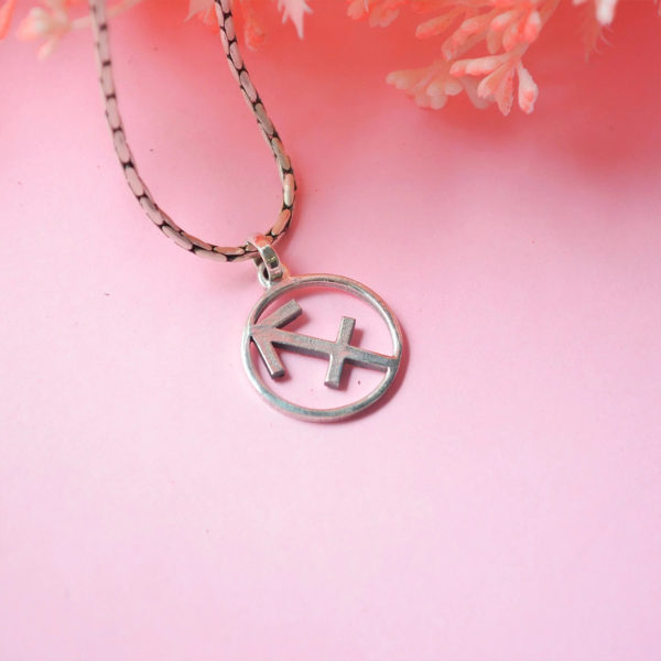 Cancer Zodiac Silver Pendant | Zodiac sign Silver Neckpiece