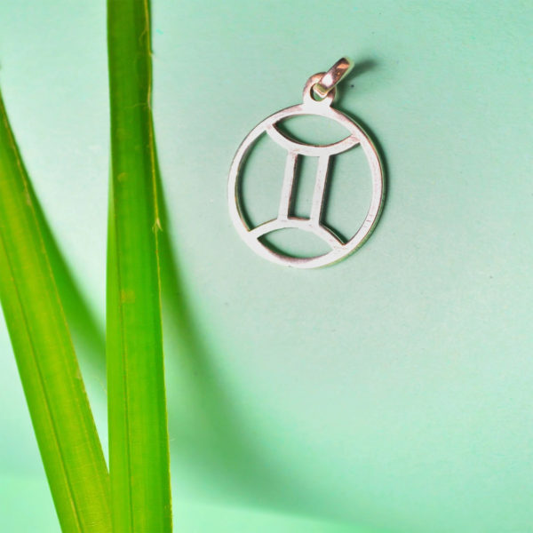 Gemini zodiac pendant | Silver Pendant With Zodiac Sign