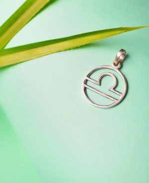 Libra zodiac SIlver pendant | Stylish zodiac pendant