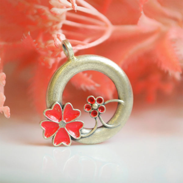 Cherry blossom Silver Pendant | Gorgeous silver Floral pendant